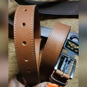 SOPHOS Men's genuine leather belt.  Sz 46 x 48.  XXL. Brown. New